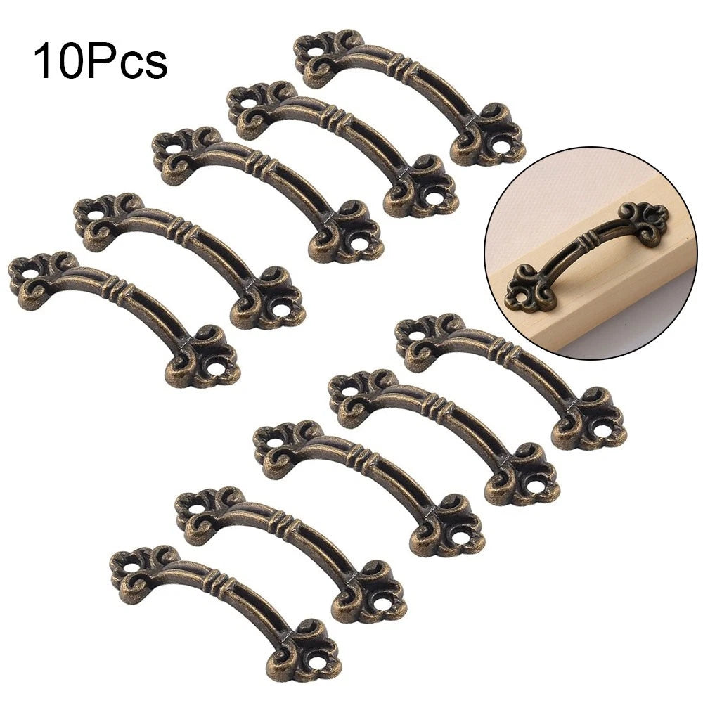 10X Vintage Hardware Pull Handle Knob for Bookcase Drawer Cabinet