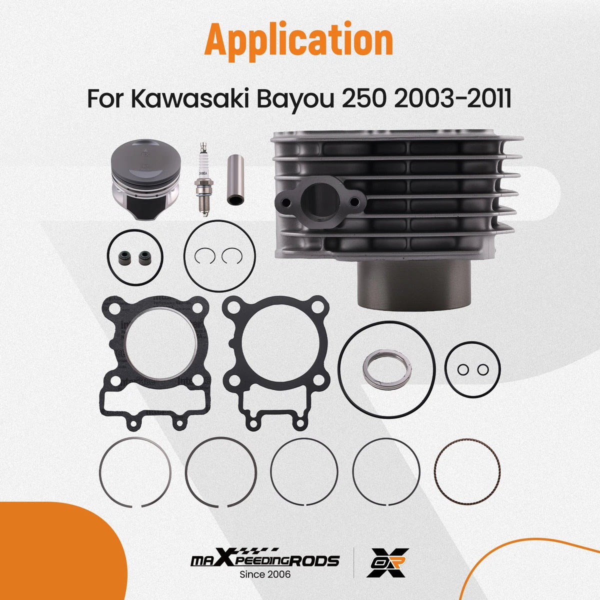 Cylinder Jug with Piston & Top End Kit for Kawasaki Bayou KLF 250 (2003–2011)