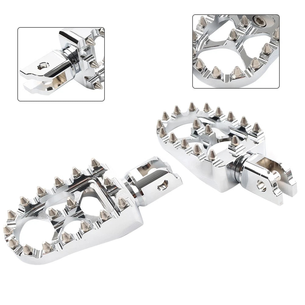 MX Style Chrome Foot Pegs for Harley Softail (2018–2023)