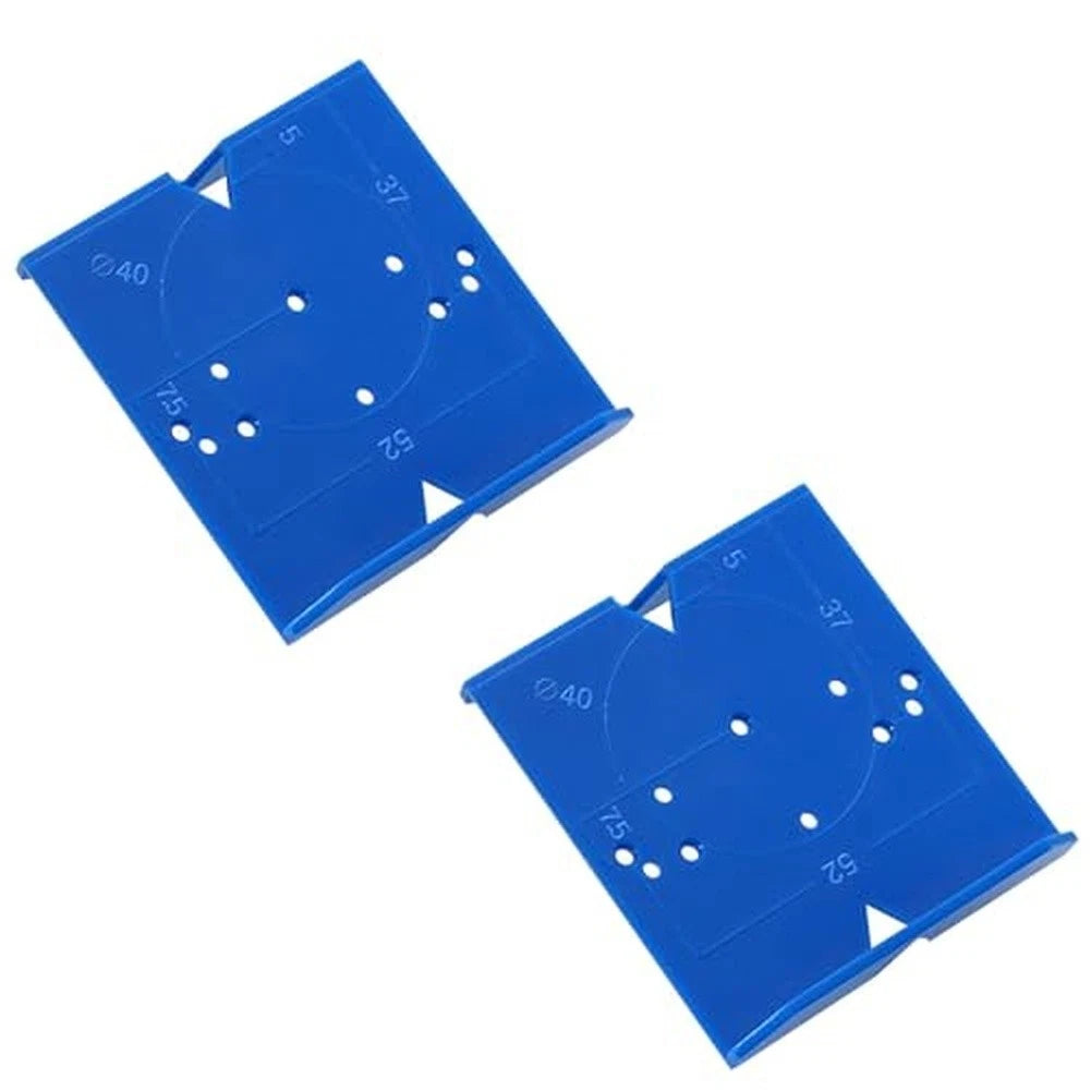 2PC ABS Drill Guide Template for Hinge Hole Positioning in Furniture Doors