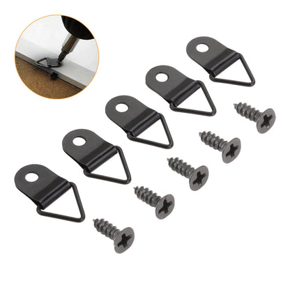 50Pcs Small Triangle Ring Picture Frames Hanging Photos Paintings Artwork Hooks