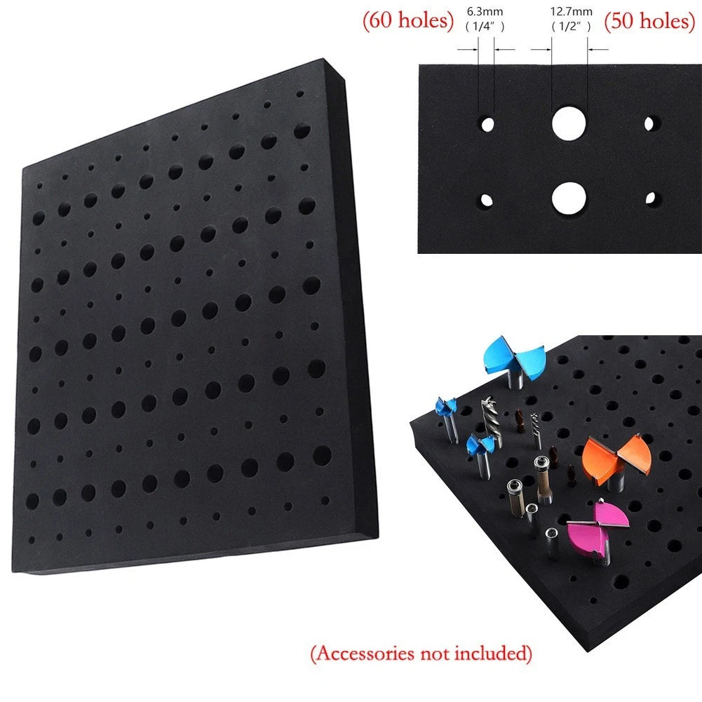 Router Bit Storage Tray for 110 Bits (Fits 1/4" and 1/2" Shank Bits)