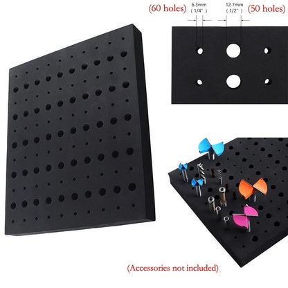 Router Bit Storage Tray for 110 Bits (Fits 1/4" and 1/2" Shank Bits)