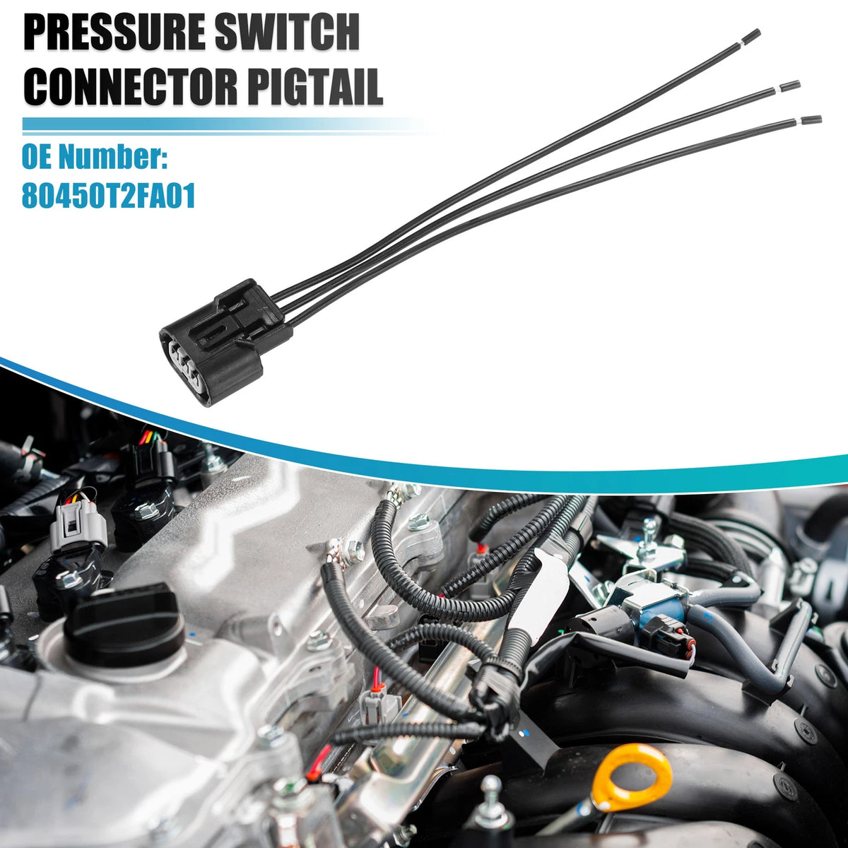 Pressure Switch Connector Pigtail No. 80450T2FA01 for Honda Accord (2005–2020)