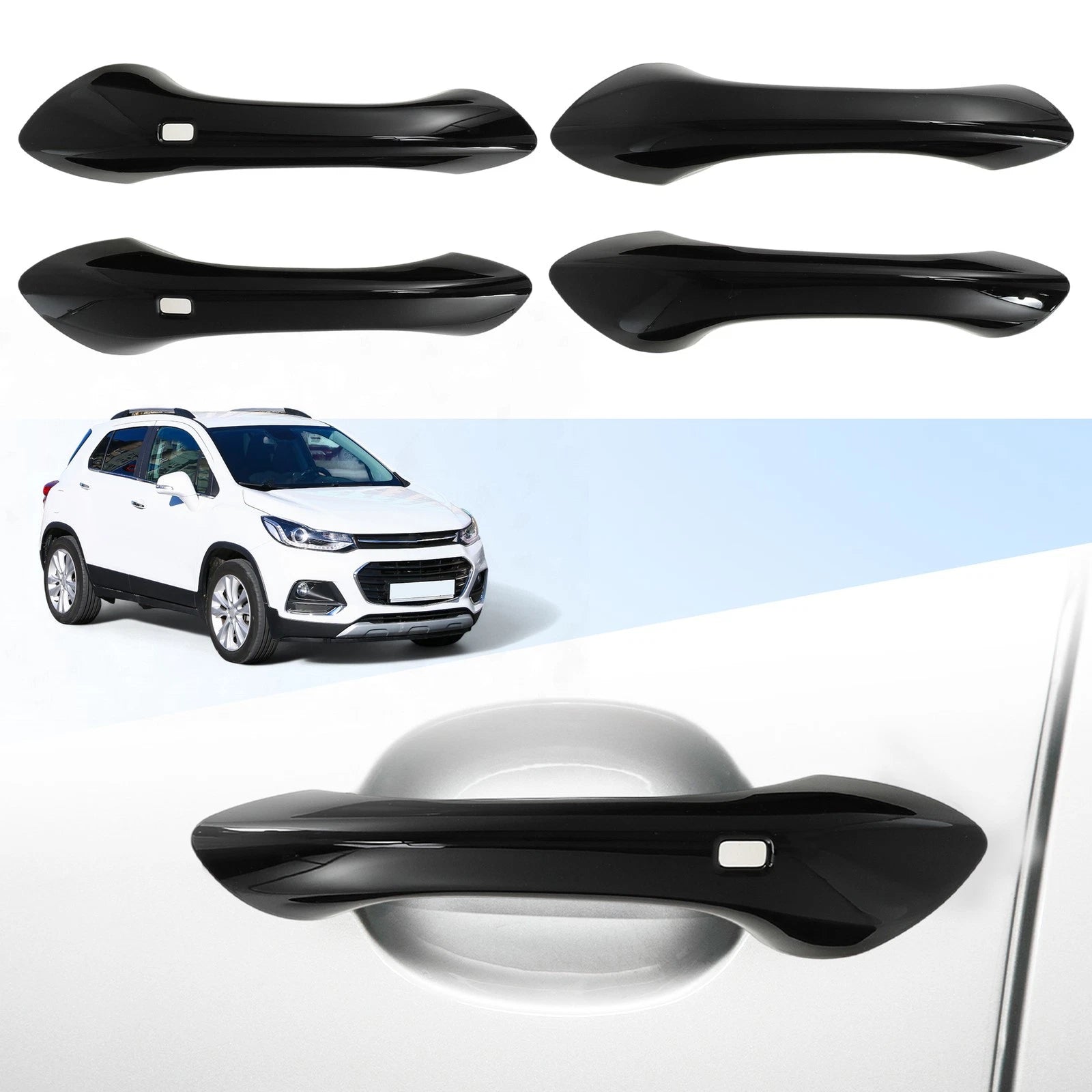 Door Handle Cover Protector Glossy Black for Chevrolet Trax (2024–2025)