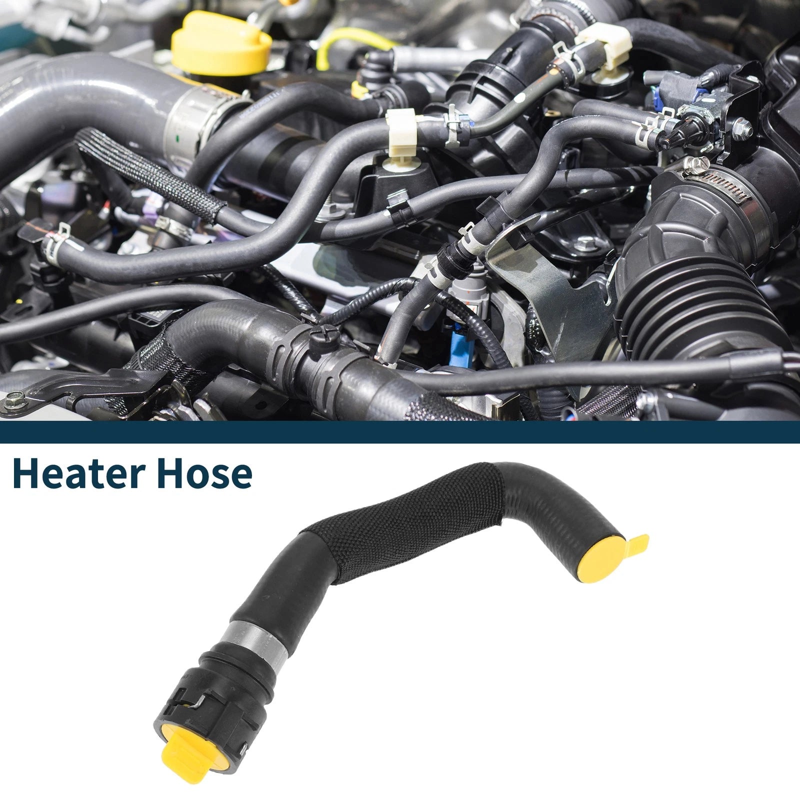 Heater Hose Replacement for Audi A4 B8 2.0L (2010–2016) Rubber Black
