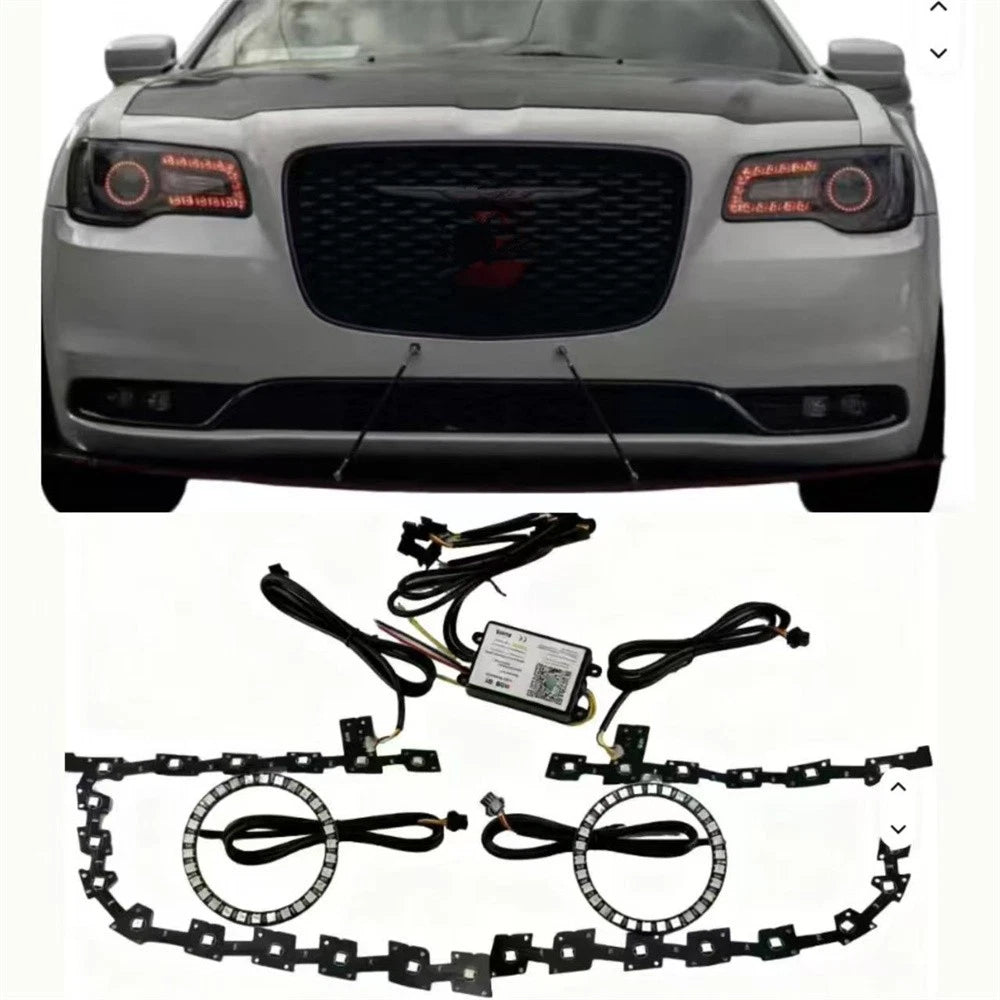 Multicolor LED DRL Boards with Halo Rings for Chrysler 300C (2011–2020)