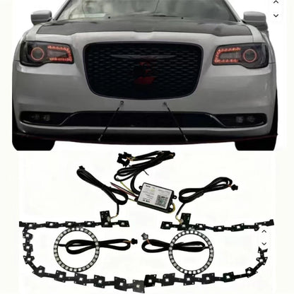 Multicolor LED DRL Boards with Halo Rings for Chrysler 300C (2011–2020)