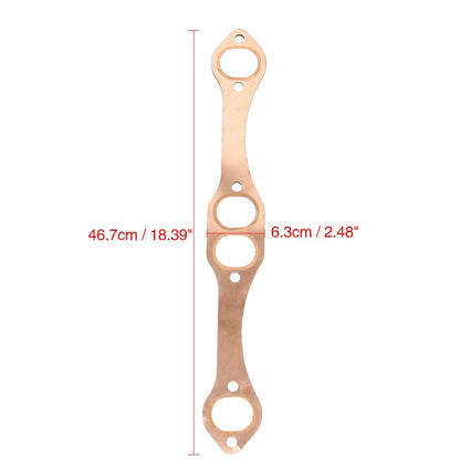 2 Piece Exhaust Manifold Gasket Replacement for Chevy 327 305 350 383 (1960–1970)