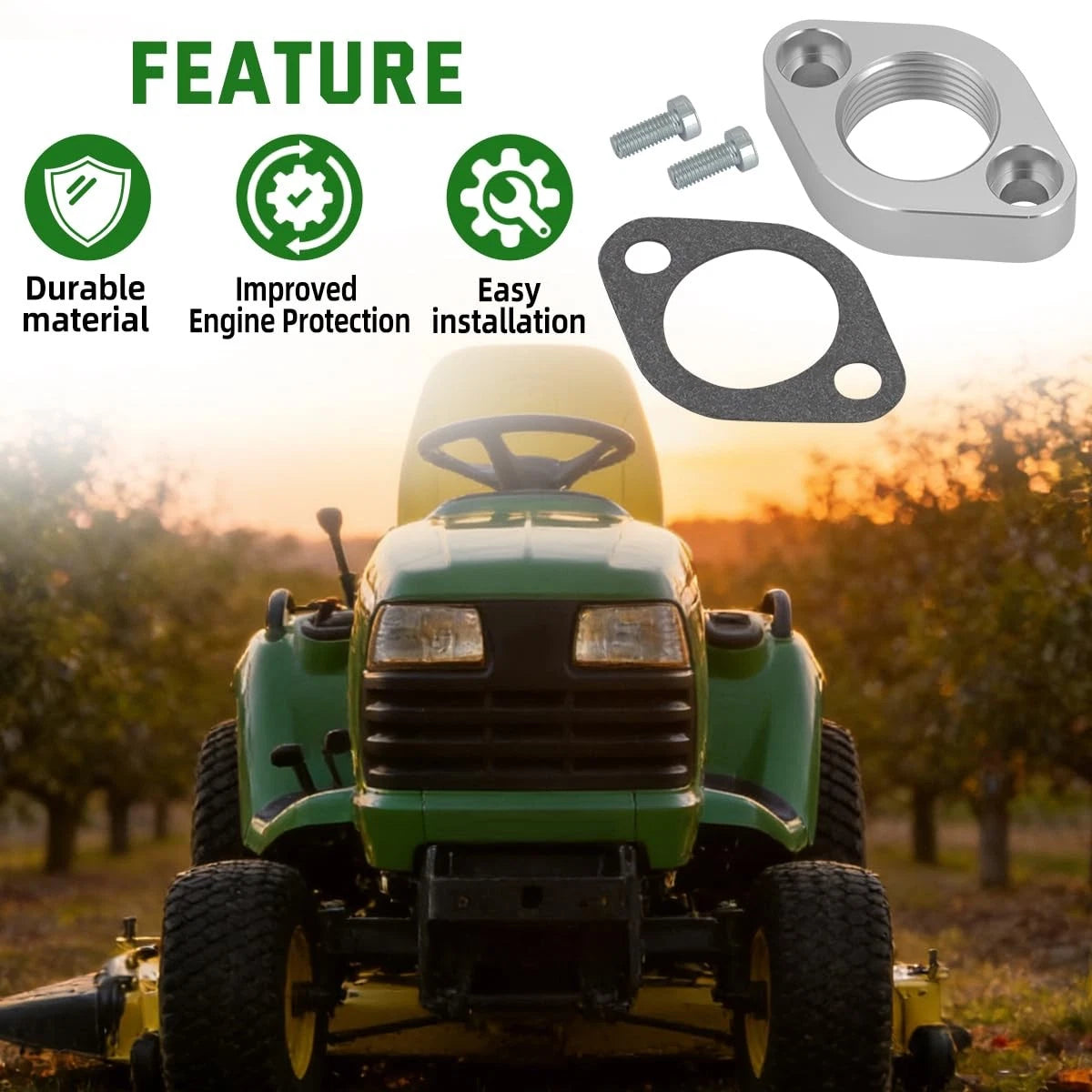 Engine Coolant Block Heater Adapter Kit for John Deere (AM101390, AM882530)