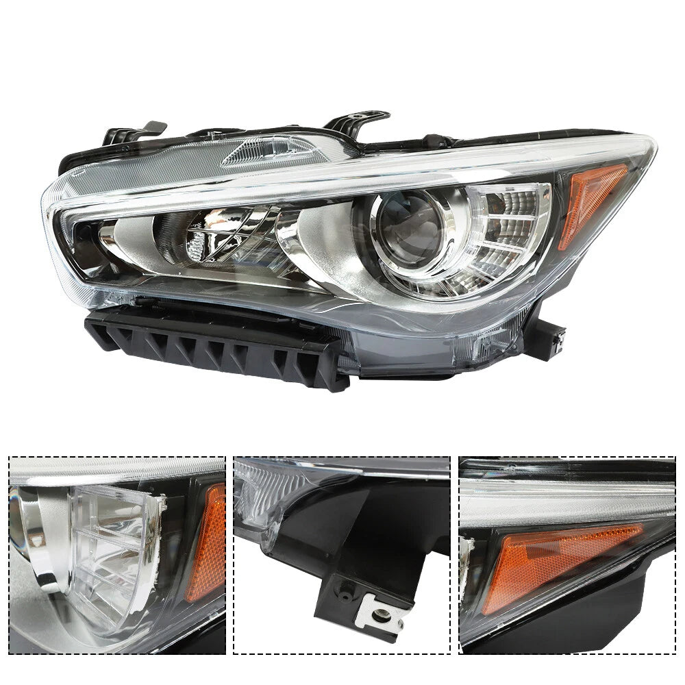 LED DRL Headlight Driver Side for Infiniti Q50 (2014–2022) NO AFS