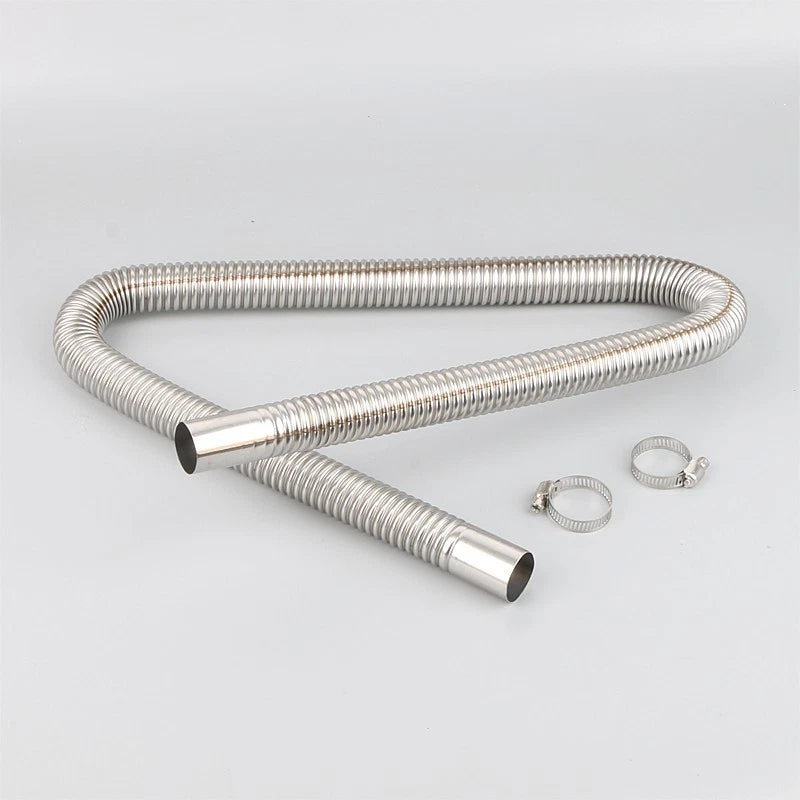 25mm Exhaust Pipe for Heater Systems (Stainless Steel Spiral Corrugated)