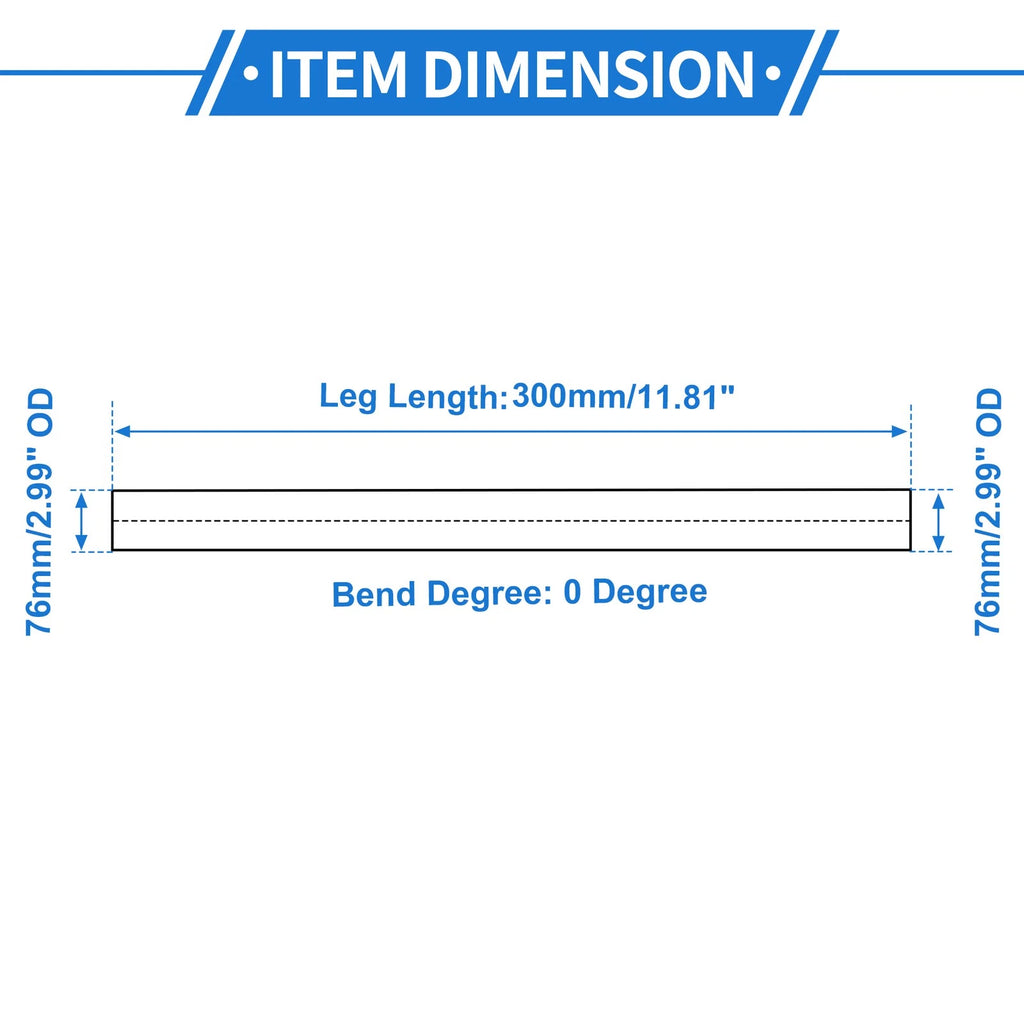 2.99"OD Intercooler Pipe for Universal Applications (0° Angle, 12" Length)