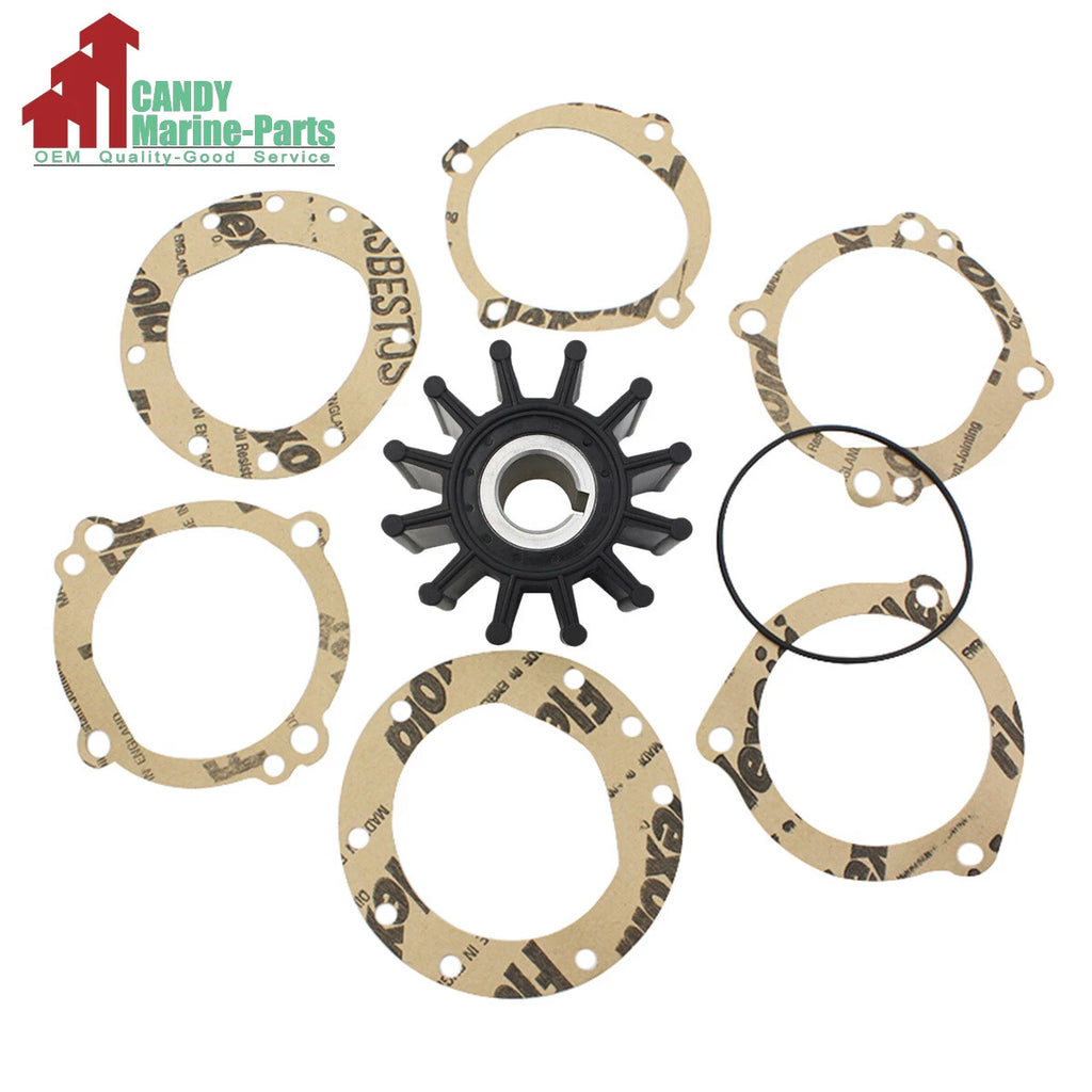 Water Pump Impeller Kit for Volvo (Sherwood 10615K, Jabsco 18948-0001, 09-702B)