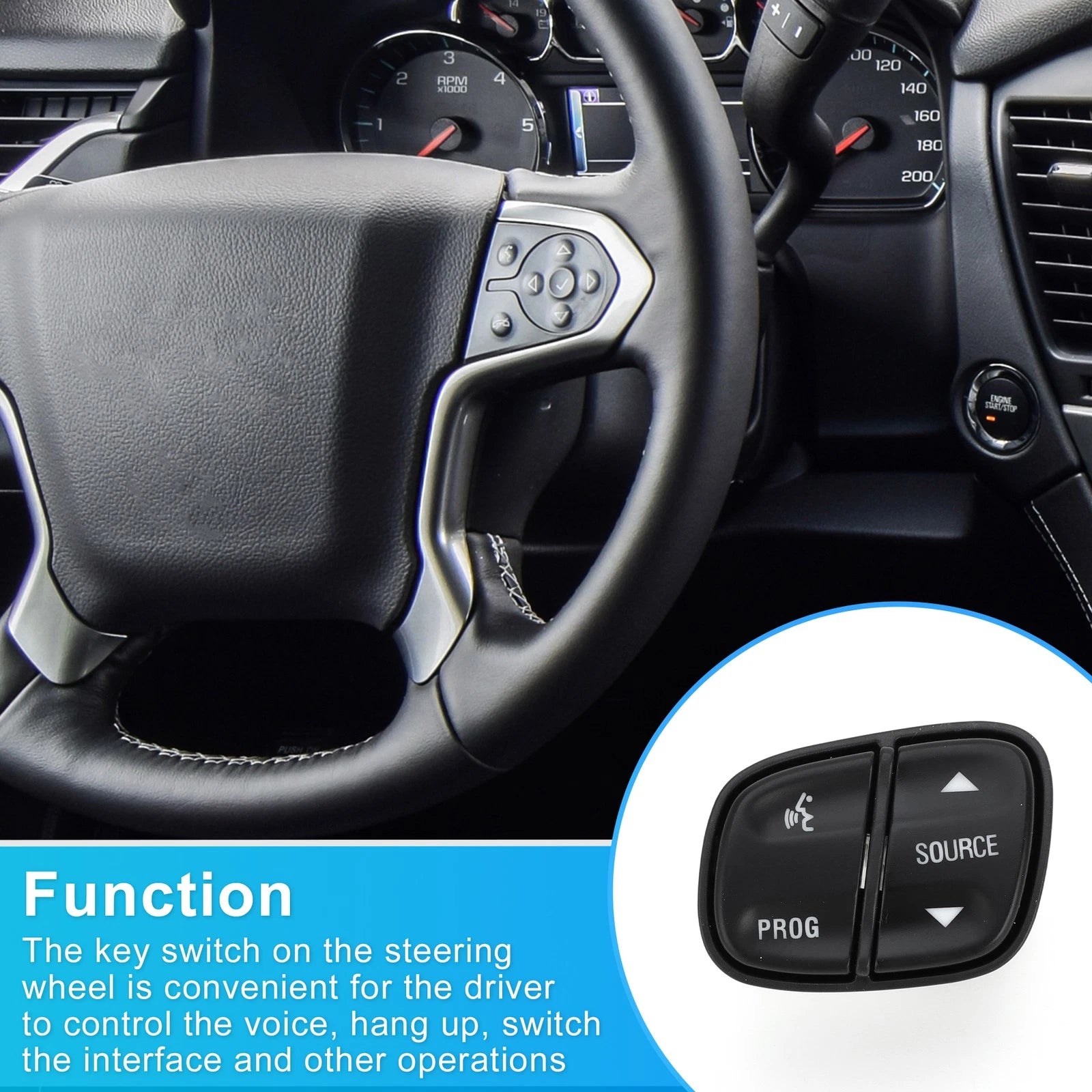 Steering Wheel Control Switch for Cadillac Escalade ESV for Chevrolet Plastic (2021–2025)