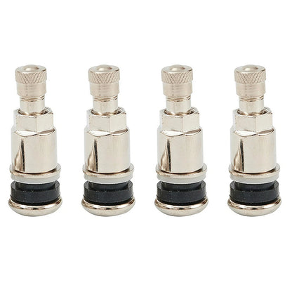 Set of 4 Metal Valve Stems for Car Van Tyres (11.3MM Hole)