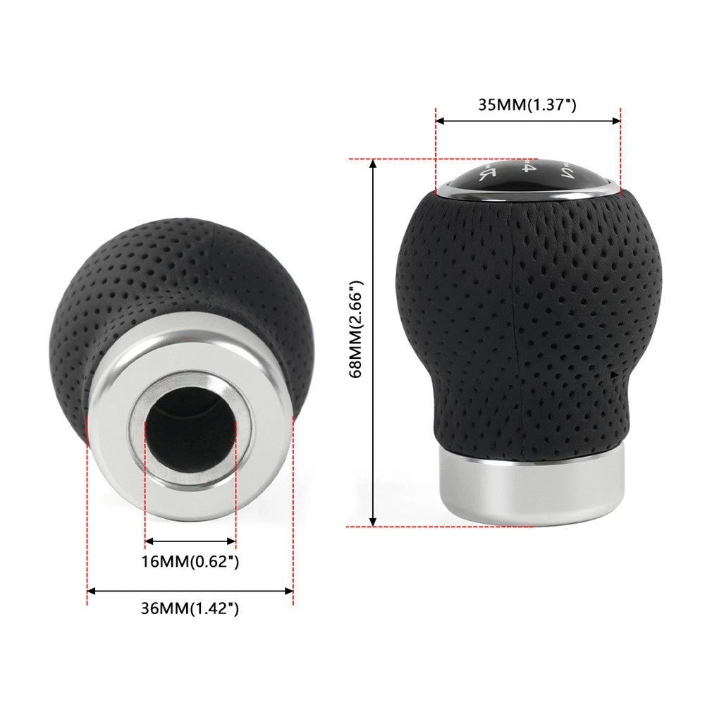 Black Leather Shift Knob for 5 Speed and 6 Speed Manual