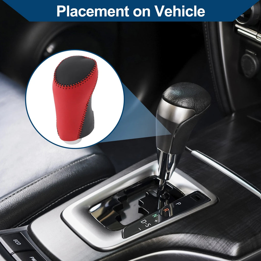 Gear Shift Knob Cover Replacement for Chevrolet Malibu 2016–2020 Red Black