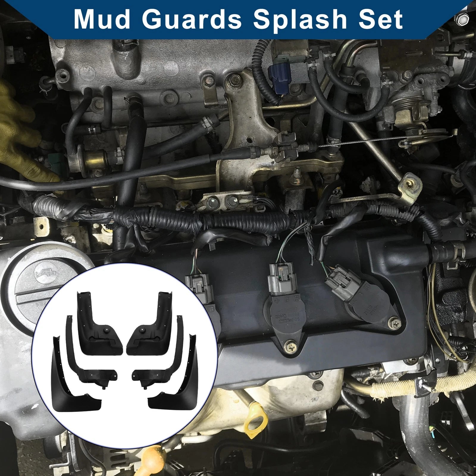 Mud Flaps Splash Guards 1 Set Mud Guards for BMW 5 Series GT (2012–2015)
