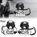 Bicycle Bike Pedals 9/16 Platform Pair with Toe Clips for Universal Use (All Years)