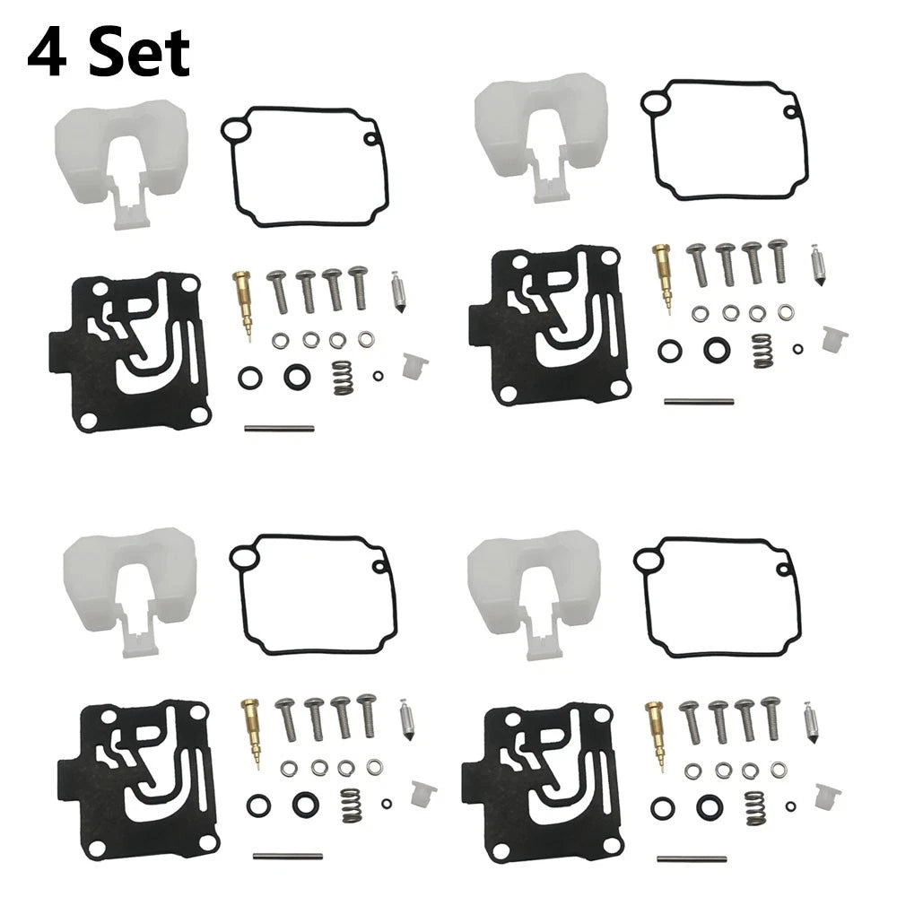 4X Carburetor Rebuild Kit for Yamaha 4-Stroke 40 50 HP (1990–1999) 62Y-W0093-11 62Y-W0093-10