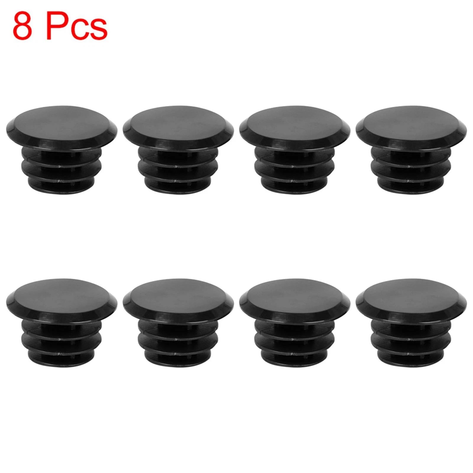 Bicycle Handlebar End Plugs 8pc Replacement for Locking Grip Black (—)