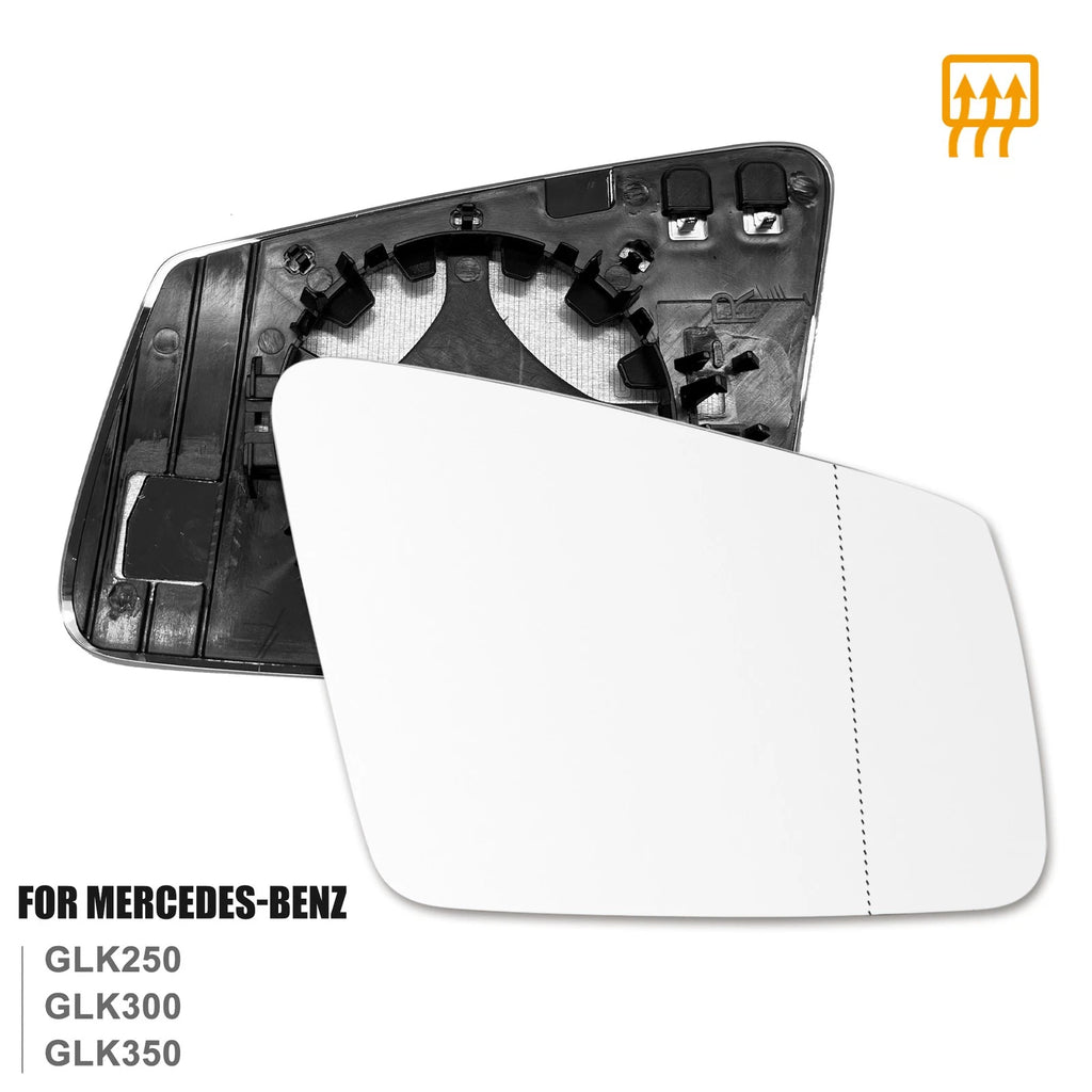 Right Side Heated Mirror Glass with Holder for Mercedes E250 E350 (2014–2023)