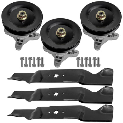 Deck Spindle and Blade Replacement for Troy-Bilt GT-2554 GTX2654 (2010–2020)
