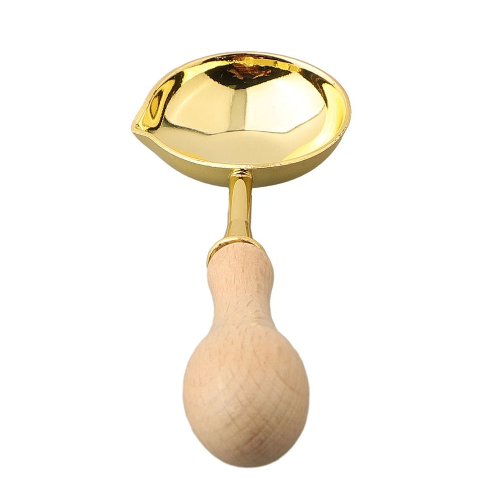 Wax Stamp Sealing Spoon with Wood Handle for Crafting