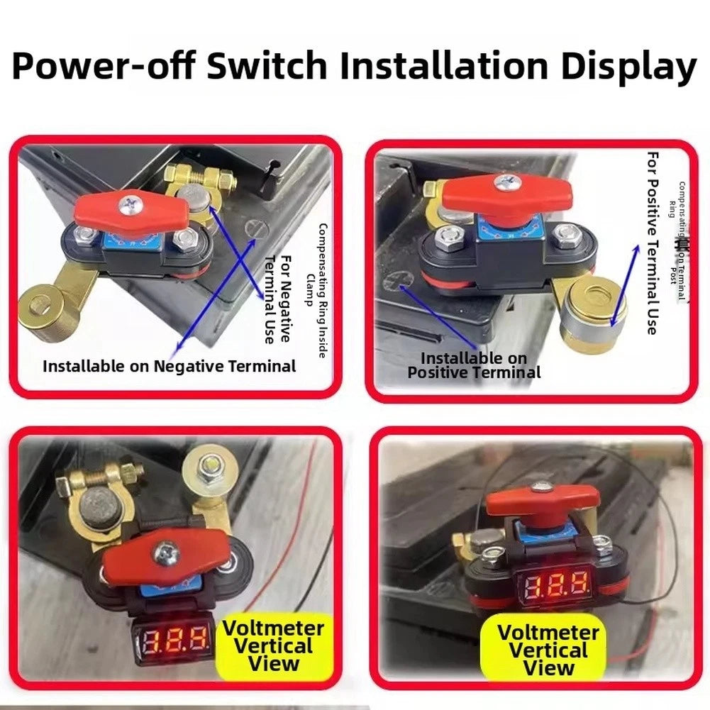 Rotary Isolator Battery Cutoff Switch for Car Maintenance (360 Degree)