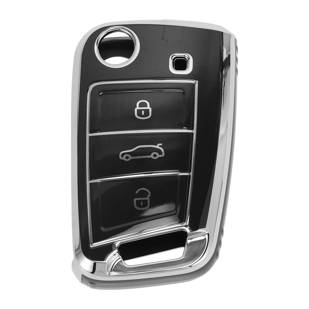 TPU Silicone Car Key Case for VW Golf 7 Variant (2013–2020) - 3 Buttons