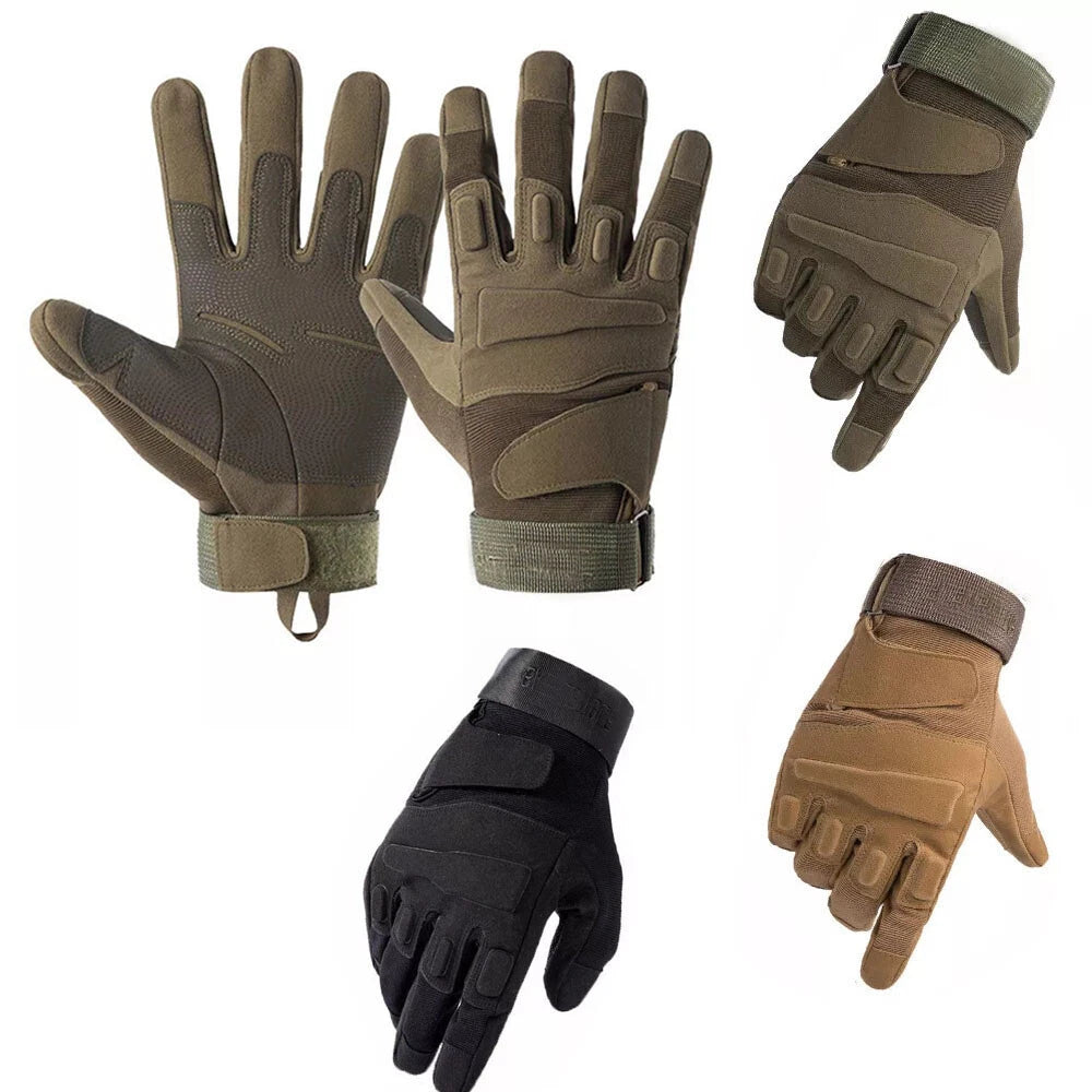 Men's Tactical Full Finger Motorcycle Gloves for Outdoor Riding