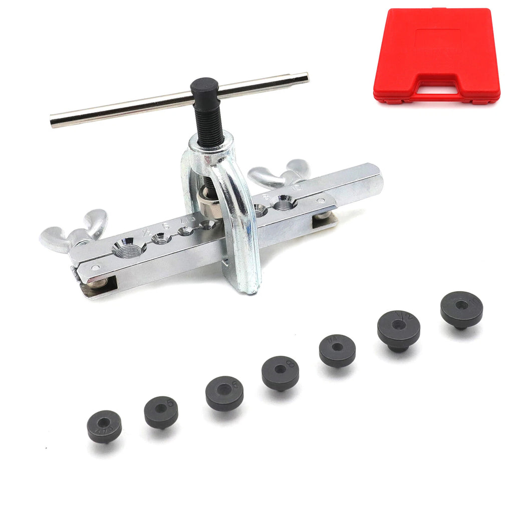 Flaring Tool Kit with 7 Dies for Brake Line (Double & Single Flare)