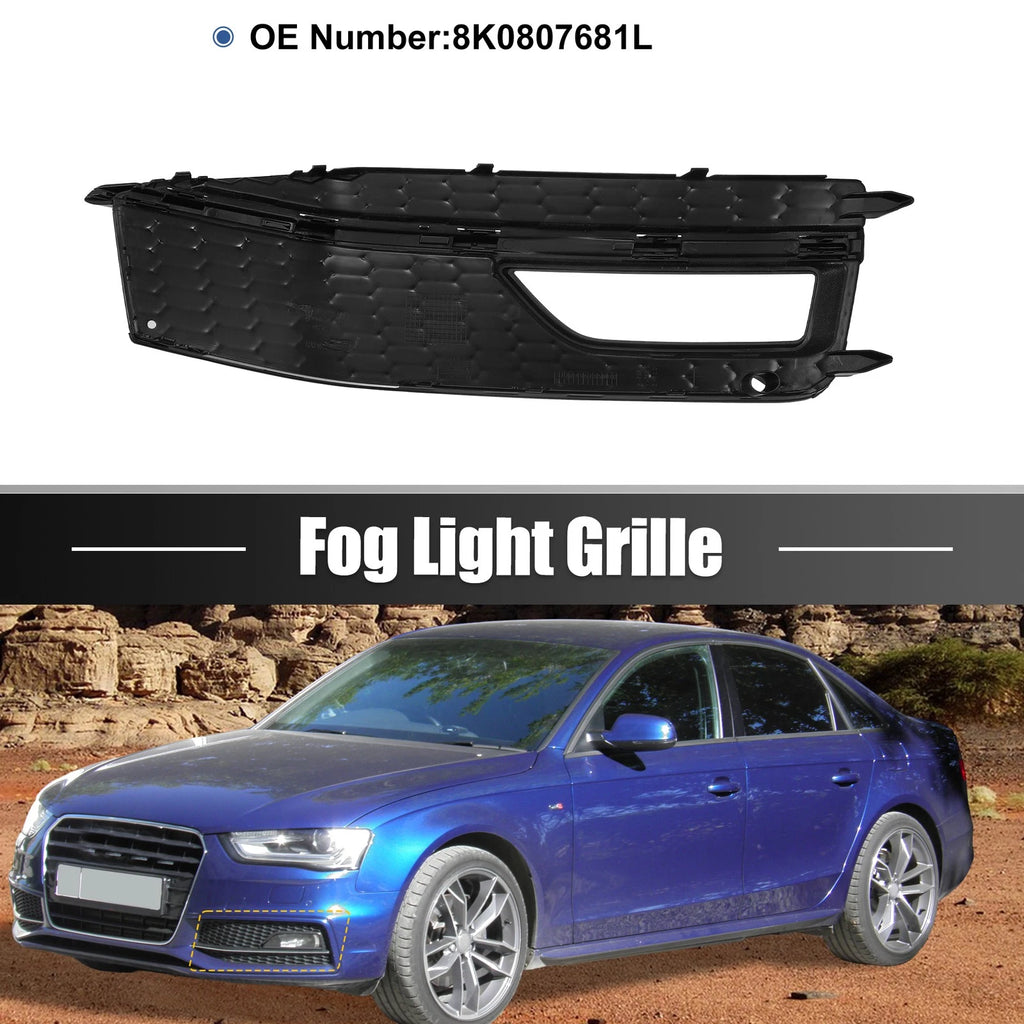 Front Left Fog Light Grille Cover Replacement for Audi A4 S4 S-line (2013–2015)