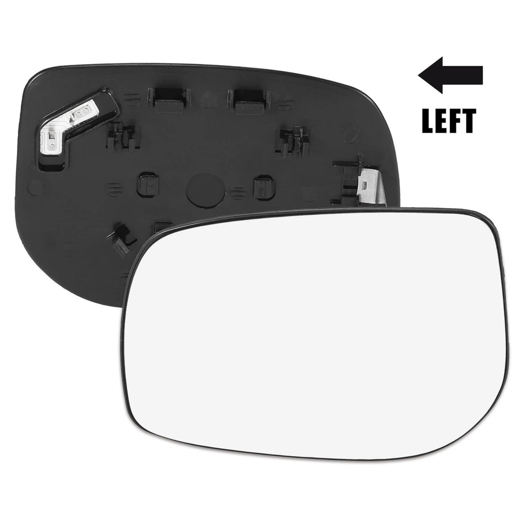 Left Side Heated Mirror Glass with Backing Plate for Toyota Yaris (2006–2019)