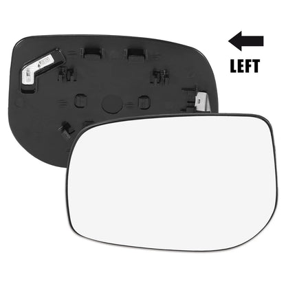 Left Side Heated Mirror Glass with Backing Plate for Toyota Yaris (2006–2019)