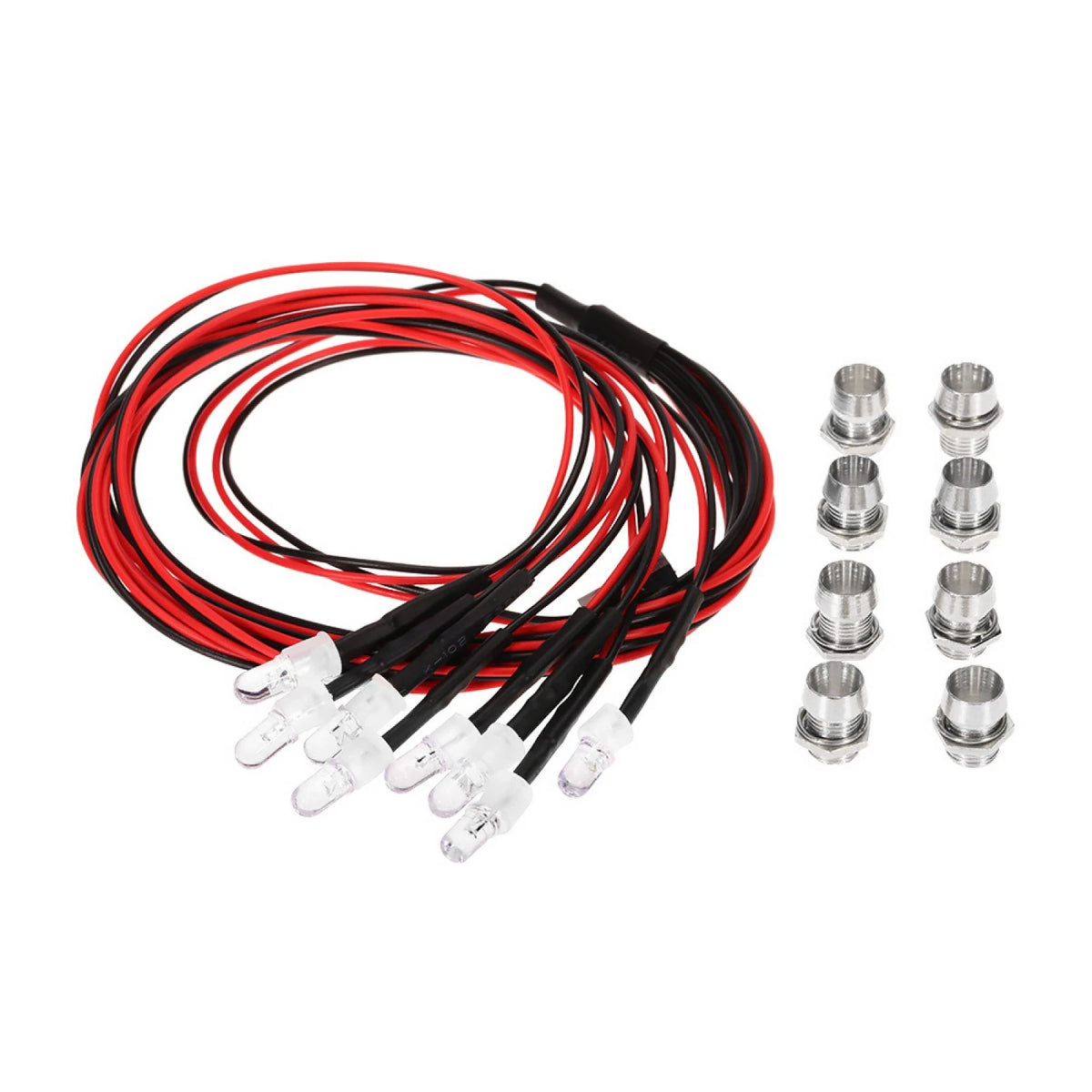 8PCS LED Lights for Traxxas Tamiya HSP HPI Axial SCX10 D90 (1:8 1:10)
