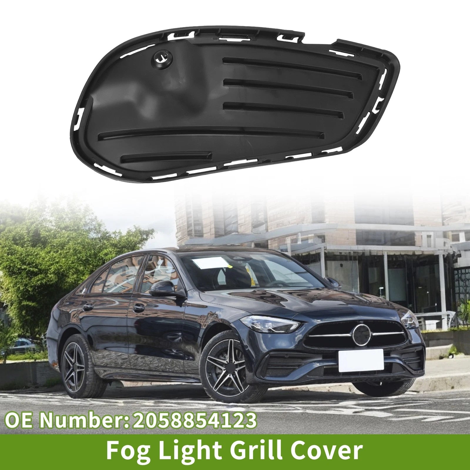 Fog Light Grill Front Right Replacement for Mercedes-Benz C300 (2017–2018)