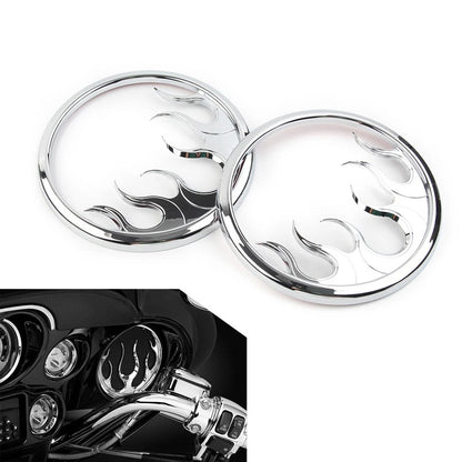 Chrome Front Speaker Grill Accent Trim Cover for Harley Electra Glide (2014–2022)