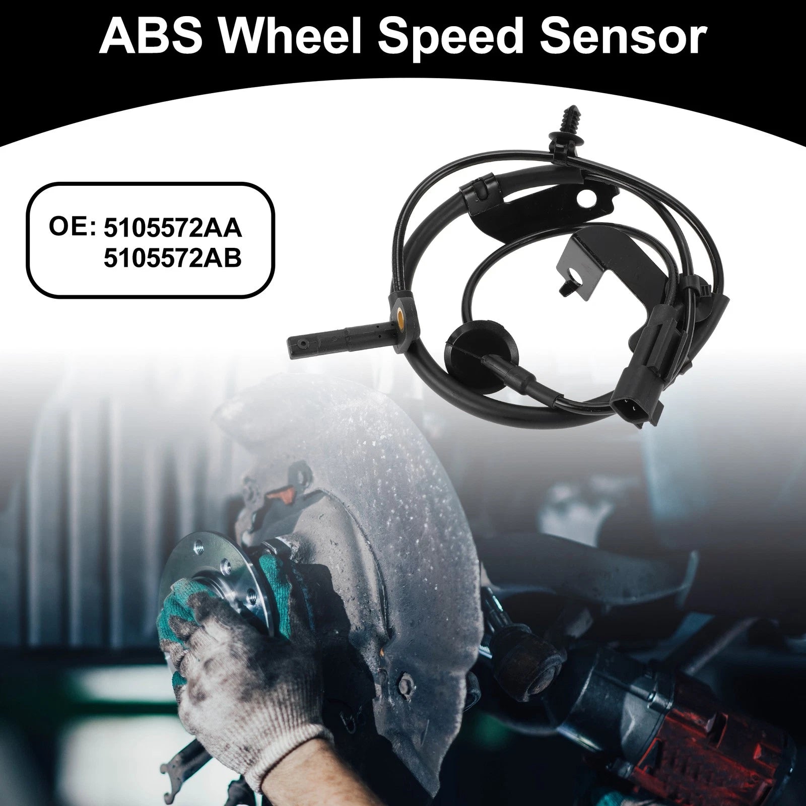 ABS Wheel Speed Sensor Kit Front Right Replacement for Dodge Caliber (2007–2012)