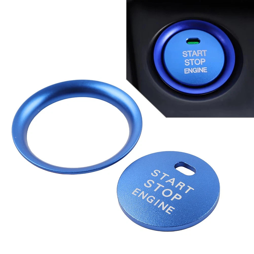 2X Blue Engine Start Push Button Cover Ring Trim for Mazda 3 (2004–2023)