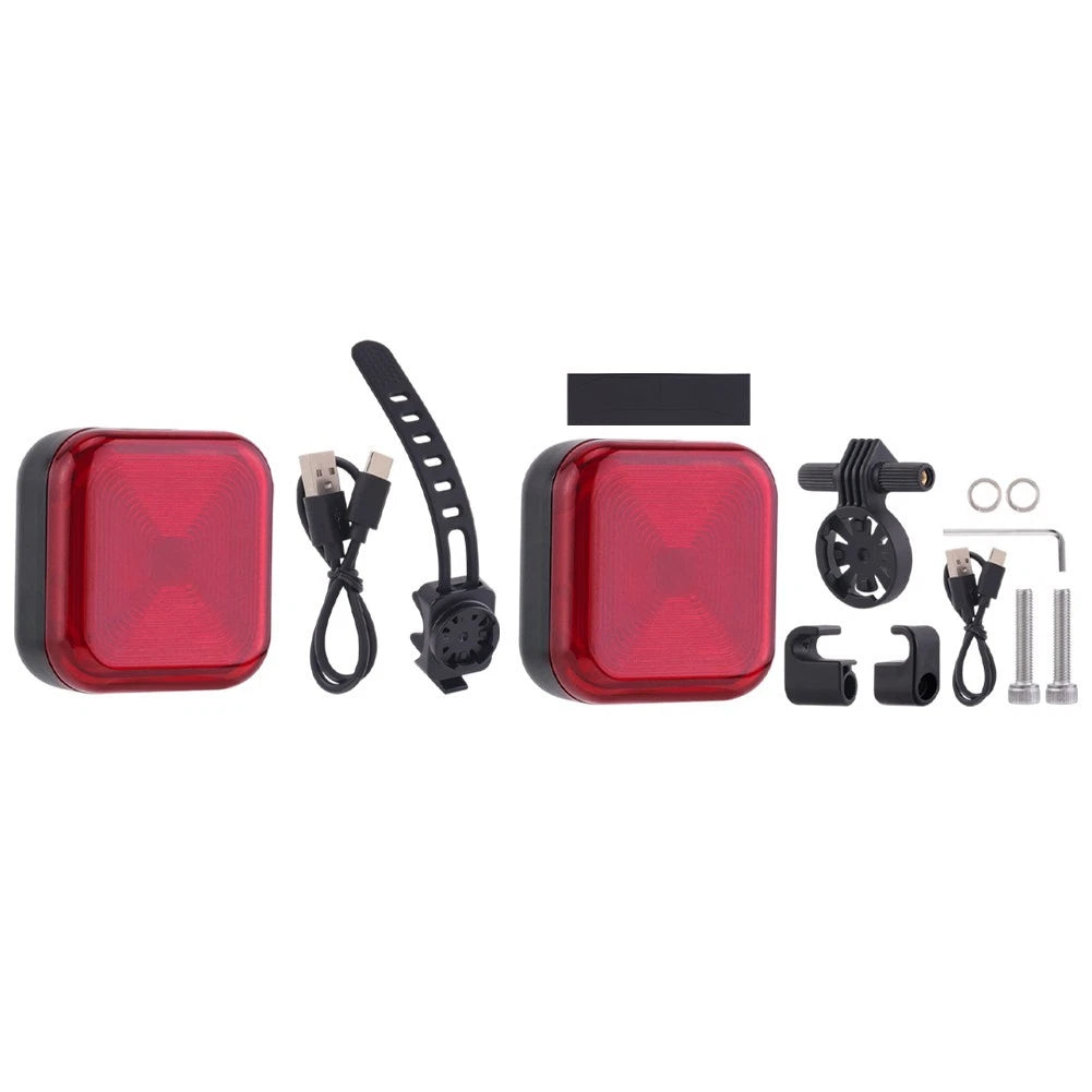 Waterproof USB Rechargeable Bike Taillight with Brake Sensor
