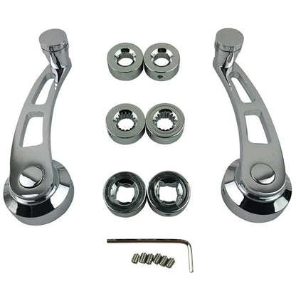 4" Chrome Billet Aluminum Window Crank Handle for Chevy Ford Chrysler Dodge
