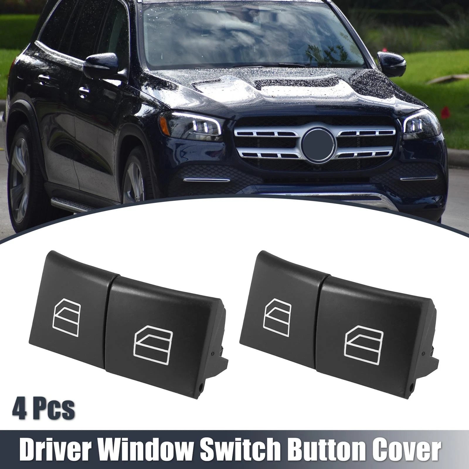 Driver Window Switch Button Cover Replacement Set for Mercedes W164 X164 (2005–2012)