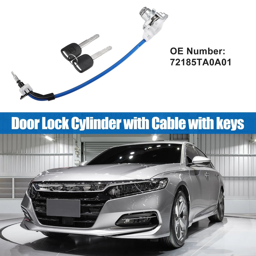 Door Lock Cylinder with Cable and Keys for Honda Accord (2011–2012)