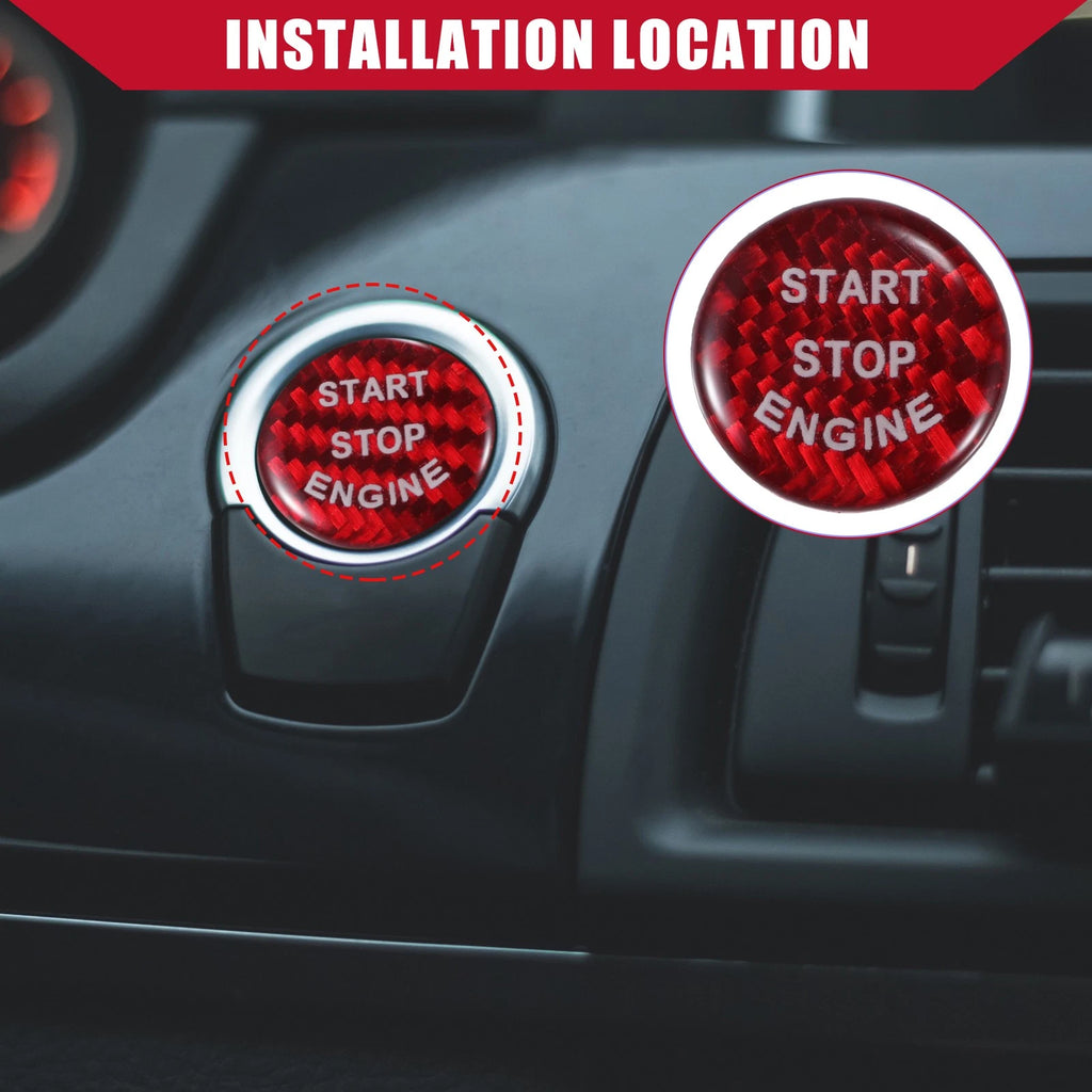 Engine Start Stop Button Cover Carbon Fiber for BMW 1 Series F20 (2012–2018)