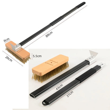 Removable Aluminum Handle Brush for Kitchen Burnt Crust Removal