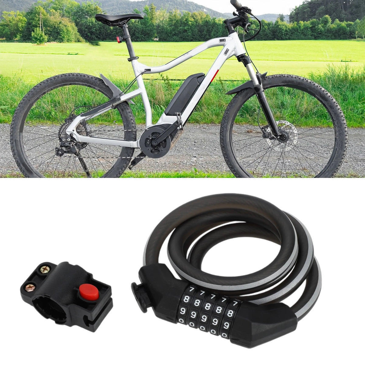Bike Cable Lock 5 Digit Resettable for Universal Bike (Any Year)