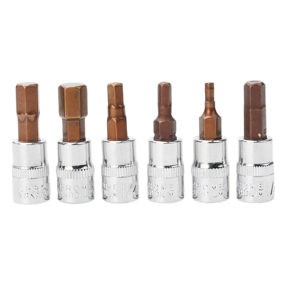 Set of 6 Hex Screwdriver Bits H3-H8 for Workshop Equipment