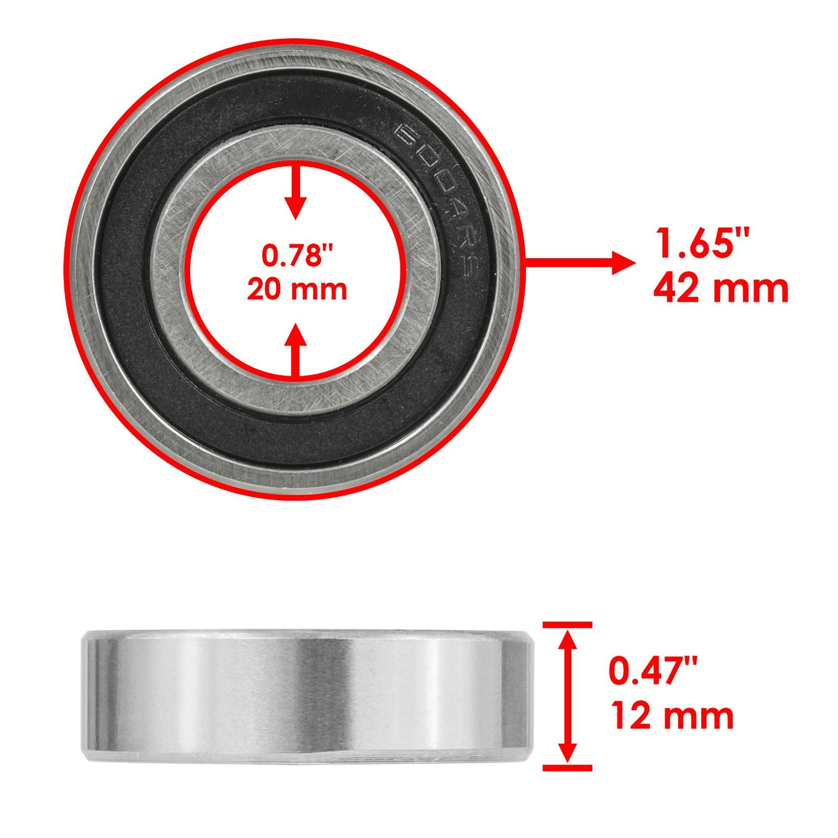 Rear Wheel Ball Bearings and Seals Kit for Suzuki RM125 (1988–1991)